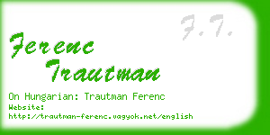 ferenc trautman business card